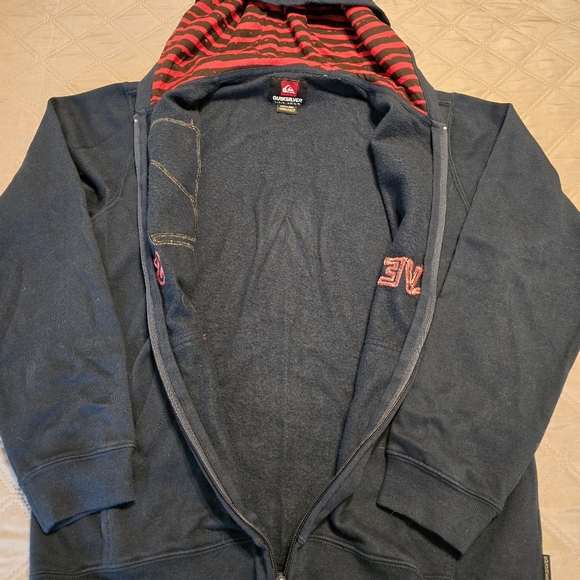Boys Quicksilver zip up hoody size L - Picture 4 of 6